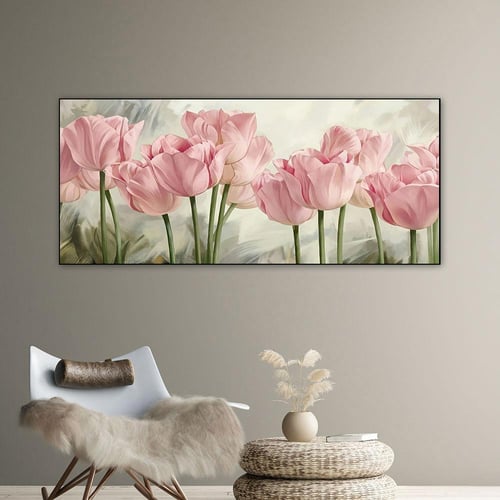 5D DIY Tulip Diamond Painting pink Flower Cross Stitch Kit Full