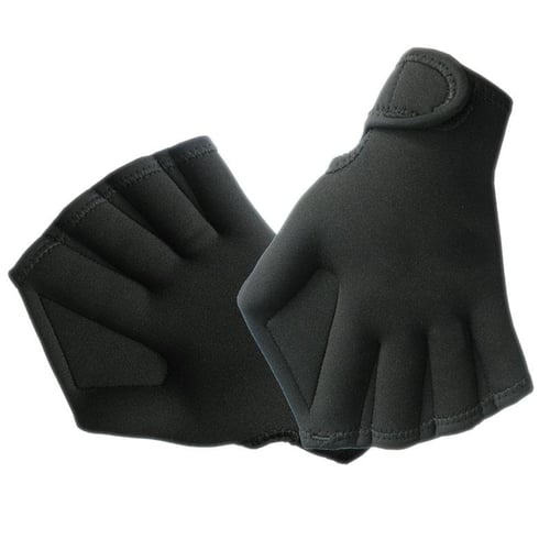 Swimming Gloves Aquatic Fitness Water Resistance Aqua Fit Paddle Training Fingerless Gloves – Buy The Best Products In The Online Store