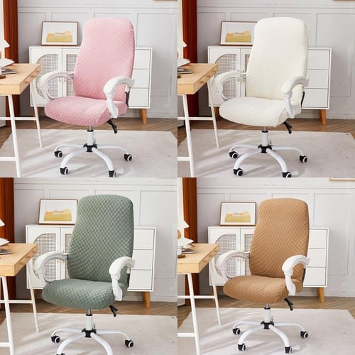 Spandex Office Chair Covers Stretch Gaming Chair Seat Protector Elastic  Armchair Cover Rotating Lift Computer Chair Slipcover