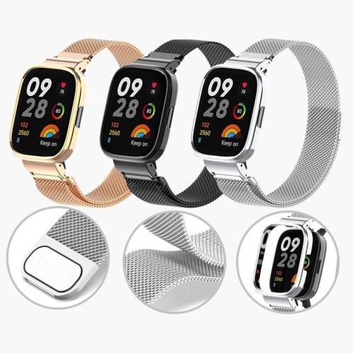 Metal Wristband For Redmi band 2 Stainless steel Strap with Case Watchband  For Redmi Smart band 2 Replacement Correa Bracelet - sotib olish Metal  Wristband For Redmi band 2 Stainless steel Strap