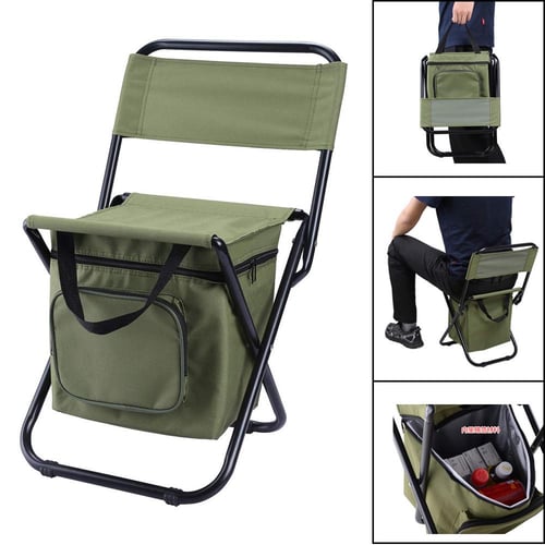 Portable Outdoor Folding Chair with Storage Bag with Backrest