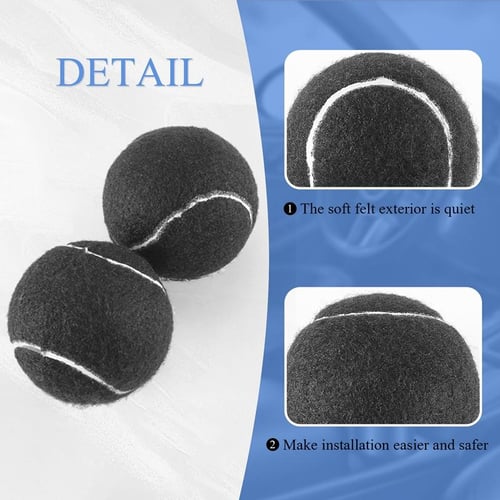 2 PCS Precut Walker Tennis Ball For Furniture Legs Protection, Grey