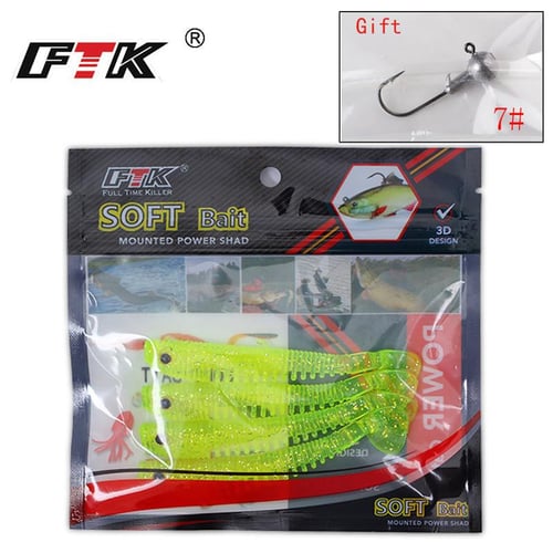 FTK 3D Eye Soft Silicone Lure, Artificial Lure, 8CM3.5g/10CM6.3g for carp  and bass, two colors, one lead hook per pack - buy FTK 3D Eye Soft Silicone  Lure, Artificial Lure, 8CM3.5g/10CM6.3g for