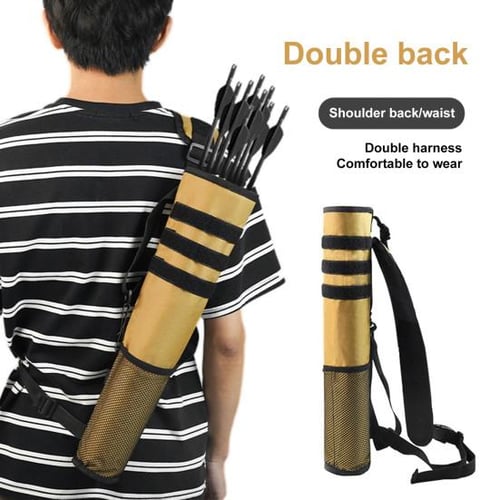 Archery Arrow Quiver Back Hip Dual Use Large Capacity Adjustable Strap  Oxford Cloth Outdoor Hunting Recurve Bow Target Practice Arrow Storage Bag  - купить Archery Arrow Quiver Back Hip Dual Use Large