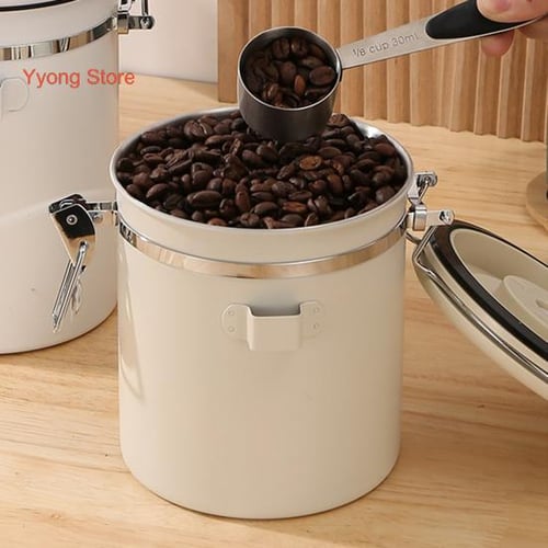 Stainless Steel Airtight Coffee Container Storage Canister Set For