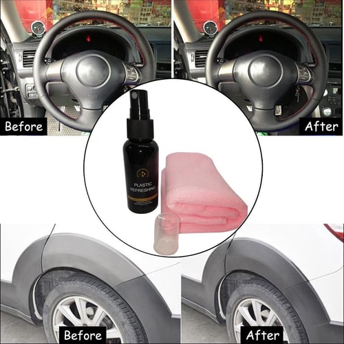 30ml Liquid Car Plastic Part Retreading Agent Instrument Panel Agent Fiber  Towel