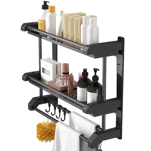 Cheap PDTO Self Adhesive Shower Shelf Bathroom Shelf Stick on Wall Shower  Caddy Holder Rack