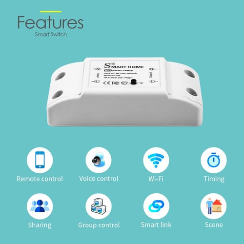 Tuya Smart Life Wifi Switch 2 Gang Relay Breaker Module Smart Lighting  Google Home Alexa Echo Remote Control Timer Switch DIY,WiFi Relay Module