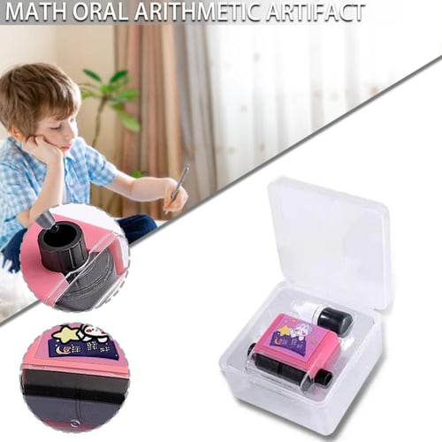 4PCS Smart Math Roller Stamps,Teaching Stamps for Kids,Math