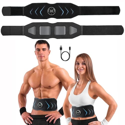 Abs Muscle Stimulator Electric EMS Trainer Toner USB Rechargeable Abdominal  Vibration Fitness Belt Body Waist Belly Weight Loss 