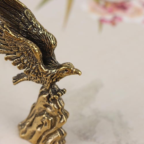 1pc Vintage Solid Brass Leopard Figurine Creative Tea Pet Ornament For Desk  Decoration Craft Copperware