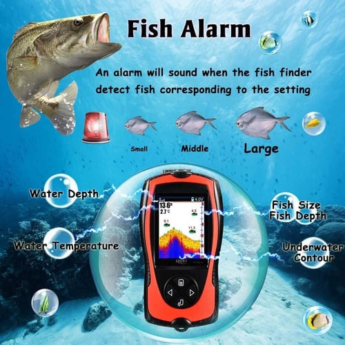 Fish Depth Finder Handheld Fish Finder Wireless Waterproof Sonar