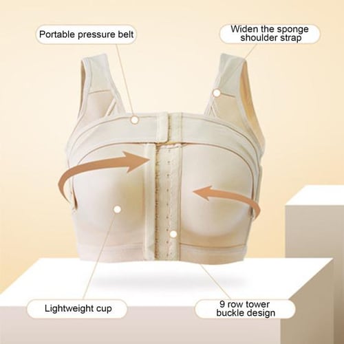 Women Front Breast Support Bra Implant Stabilizer Wide Shoudler