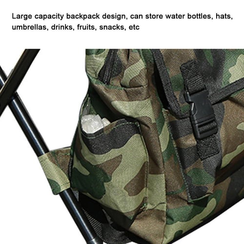 2 in 1 Folding Fishing Chair Bag Backpack Lightweight Backpack