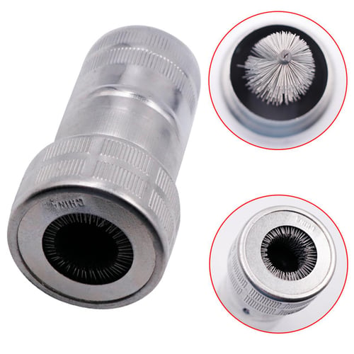 Battery Terminal Cleaner Car Battery Post Terminal Cleaner Kit Universal Battery  Terminal Post Brush(2pcs, Silver)