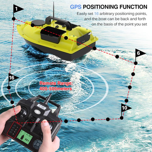 Gps Fishing Bait Boat With Large Bait Container Automatic Bait
