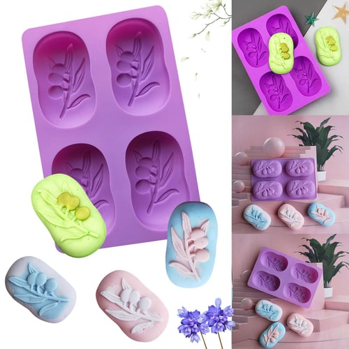 6 Cavity Sunflower Soap Mold Handmade Soap Mould Mousse Cake Silicone Molds  For Soap Making