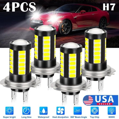 4pcs H7 Super Bright Led Headlight Bulb Far/Low Beam 6000k High Power  Waterproof Easy Installation - buy 4pcs H7 Super Bright Led Headlight Bulb  Far/Low Beam 6000k High Power Waterproof Easy Installation