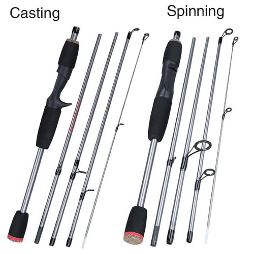 SOUGAYILANG Travel Fishing Rod 5 Sections Portable Spinning Casting Rod Freshwater  Saltwater Fishing Pole