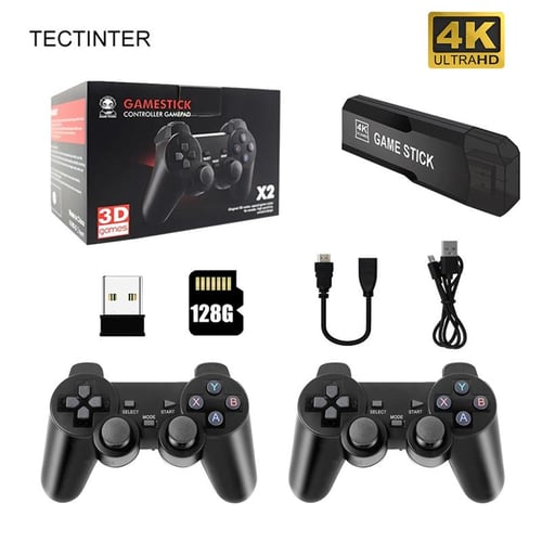 4K Video Game Console Wireless Controller Gamepad Built-in 20000 Games  Retro Handheld Game Player Game Stick