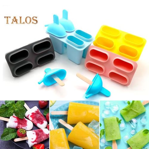 Cheap Ice Cream Mold Non-deformable DIY Rounded Edges Durable Refrigerator Ice  Making Box Popsicle Mold Fridge Accessories