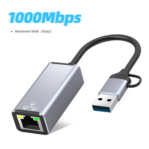 UGREEN USB Ethernet Adapter USB 3.0 Network Card to USB RJ45 Lan for PC  Windows 10 Xiaomi Mi Box 3/S Nintend Switch Ethernet USB