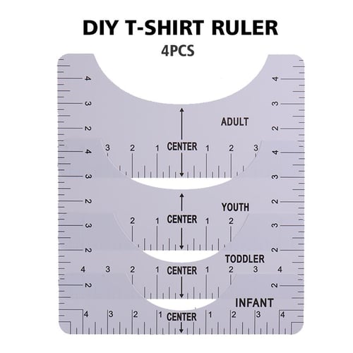 4Pcs/set T Shirt Ruler Guide for Applying and Sublimation Guide