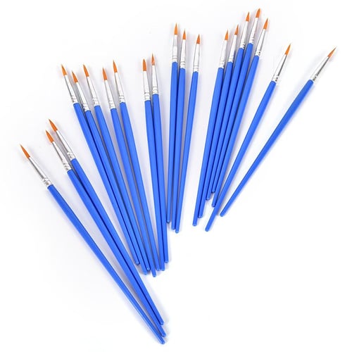 5 Pcs Acrylic Paint Brush Set Nylon Hair Watercolor Brushes Round Pointed  Tip Paintbrushes Professional Painting Kit