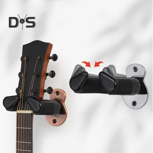 Neboic Guitar Wall Mount, Auto Lock Guitar Wall Hanger, Hard Wood Base