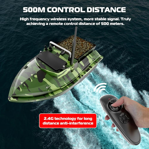 Fishing Bait Boat 500m Remote Control Bait Boat Dual Motor Fish Finder 2KG  Loading Support - купить Fishing Bait Boat 500m Remote Control Bait Boat  Dual Motor Fish Finder 2KG Loading Support