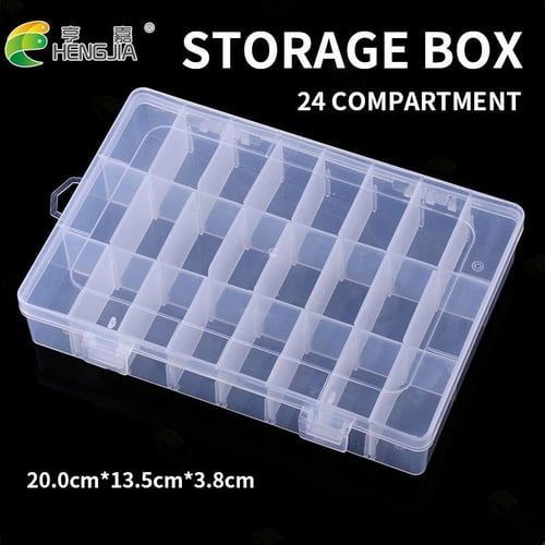 24 cells Plastic Fishing Lure Hook Tackle Box Storage Case Portable Tackle  Multifunctional Organizer Fishing Boxes - sotib olish 24 cells Plastic  Fishing Lure Hook Tackle Box Storage Case Portable Tackle Multifunctional
