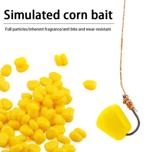 200Pcs Fake Soft Corn Lures Floating Soft Baits, Simulation Corn Carp  Fishing Lures Silicone Material Corn Fishing Baits with Nice Scent Fishing