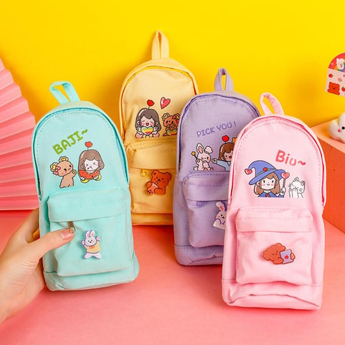 Cartoon Print Kawaii Large Capacity Mesh Bag Office Supplies Pencil Bag Pen  Bag Case Storage Bag School Accessories Stationery Pouch Pencil Case -  купить Cartoon Print Kawaii Large Capacity Mesh Bag Office