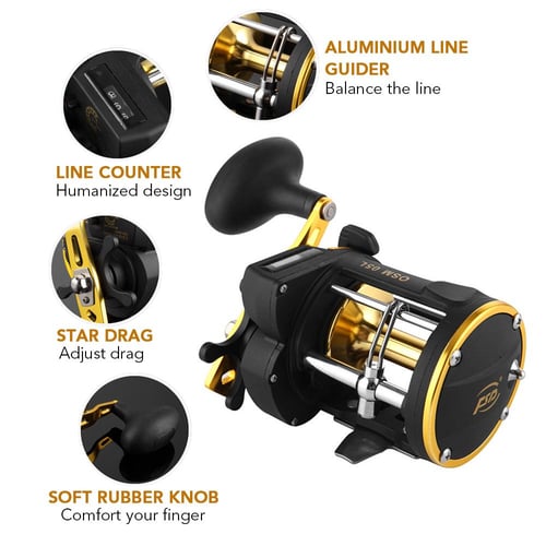 Sougayilang Drum Fishing Reels 3.8:1 Count Wheel Right Hand Wheel