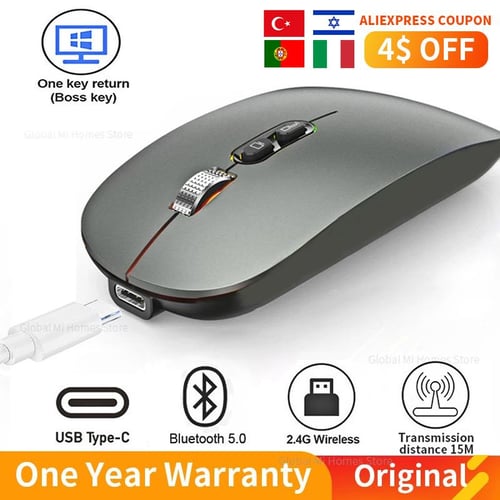 Dual Mode Wireless Bluetoth Mouse Type-C Rechargeable with One-Click  Desktop Function 2.4G Silent Backlit Mice for Laptop PC - sotib olish Dual  Mode Wireless Bluetoth Mouse Type-C Rechargeable with One-Click Desktop  Function