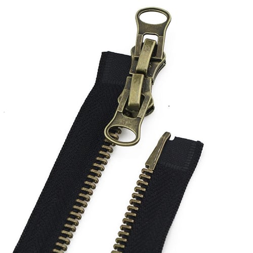 Cheap 1PC DIY Sewing Jacket Metal Zipper Open Ended Double Slider