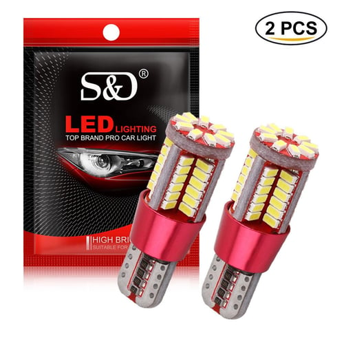 2x W5W LED T10 LED Bulbs Canbus 3014 57 SMD For Car Parking