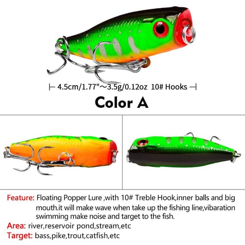 Proberos 1pcs Noisy Minnow Bait 9.5cm-6g Floating Fishing Lure