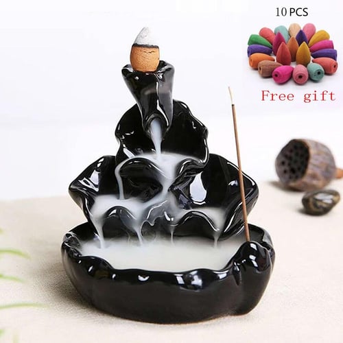 Mountains River Waterfall Incense Burner Fountain Backflow Aroma