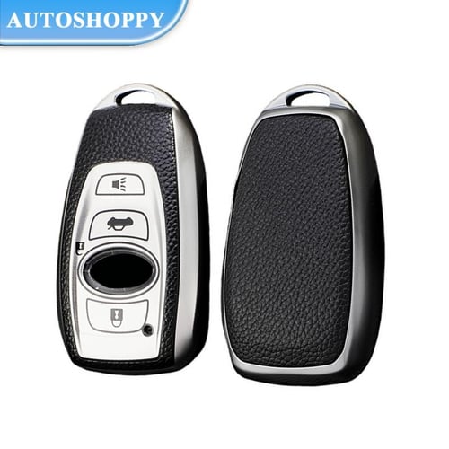 Leather Remote Key Case Cover Fob Shell For Subaru BRZ Forester Legacy WRX  XV