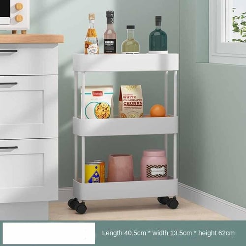 3-layer Gap Storage Shelf For Bathroom/kitchen/living Room, Removable,  Movable, Space Saving Organizer Rack