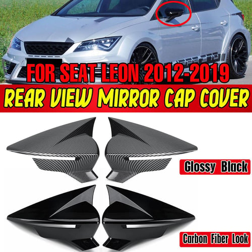 Sport black mirror covers for Seat Leon 3 2012-2019