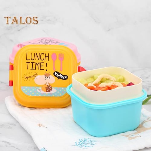 2.05/2.15L Leak-Proof Lunch Box with Grid Design Spacious and Convenient  Food Container for Home, Office, or School 