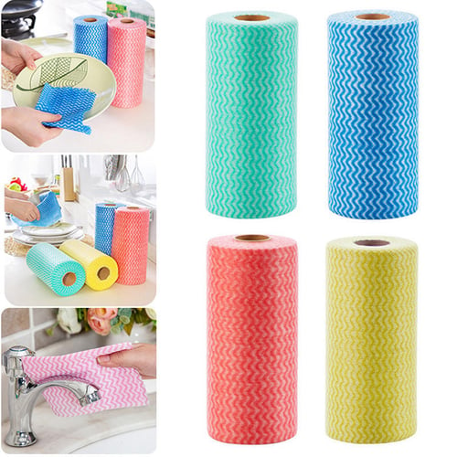 Disposable Nonwoven Fabric Paper Towels Roll Household Dishcloth Towels  Disposable Kitchen Washcloth Roll - China Nonwoven Disposable Kitchen Towels  and Washable Dishcloths price