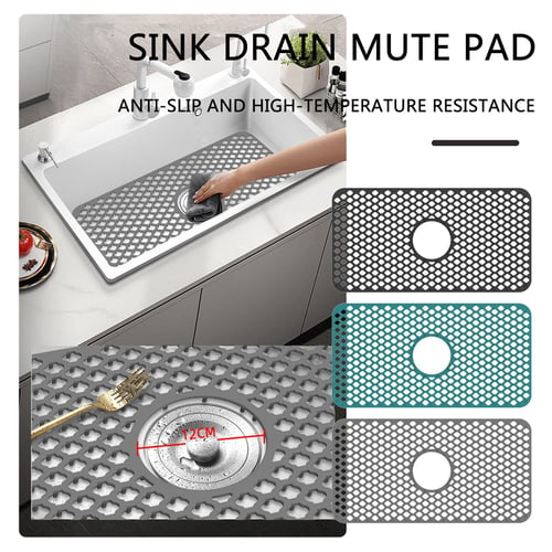 Kitchen Silicone Faucet Absorbent Mat Sink Splash Catcher Countertop  Protector Mat Draining Pad for Bathroom Kitchen Gadgets