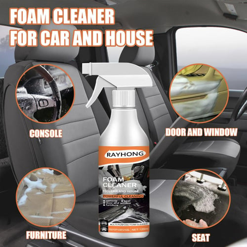 120ml Foam Cleaner Spray,Multifunctional Cleaning Spray Leather  Decontamination Foam Cleaner All-Purpose Foam Cleaner For Car 