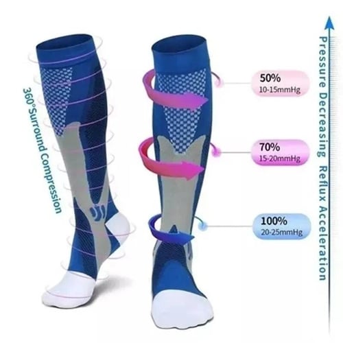 Running Men Women Compression Socks For Football Anti Fatigue Pain Relief  20-30 Mmhg Black Compression Socks Fit For Sport Socks - sotib olish  Running Men Women Compression Socks For Football Anti Fatigue