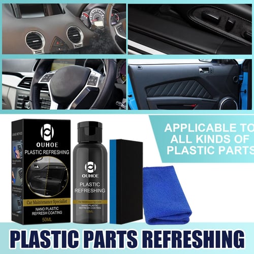 30ml Plastic Restorer For Cars, Plastic Restorer & Hydrophobic Trim Coating,  Plastic Restorer, Plastic Parts Refurbish Agent, Plastic Parts Refurbish