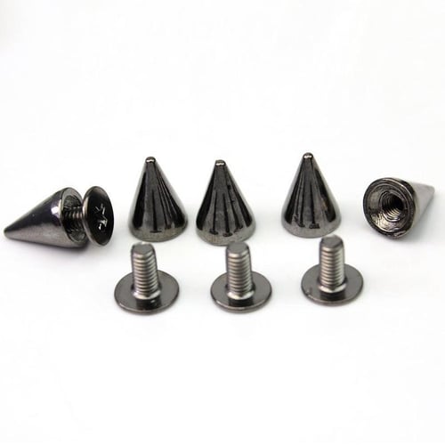 20 Sets Silver Bullet Punk Spikes,punk Rock DIY Rivet Spike Screw