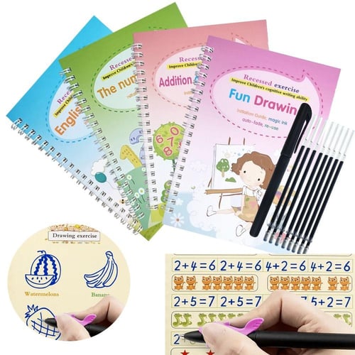 Book Copybook Practice Handwriting Grooved Magic Gift Set For Kids  Calligraphy